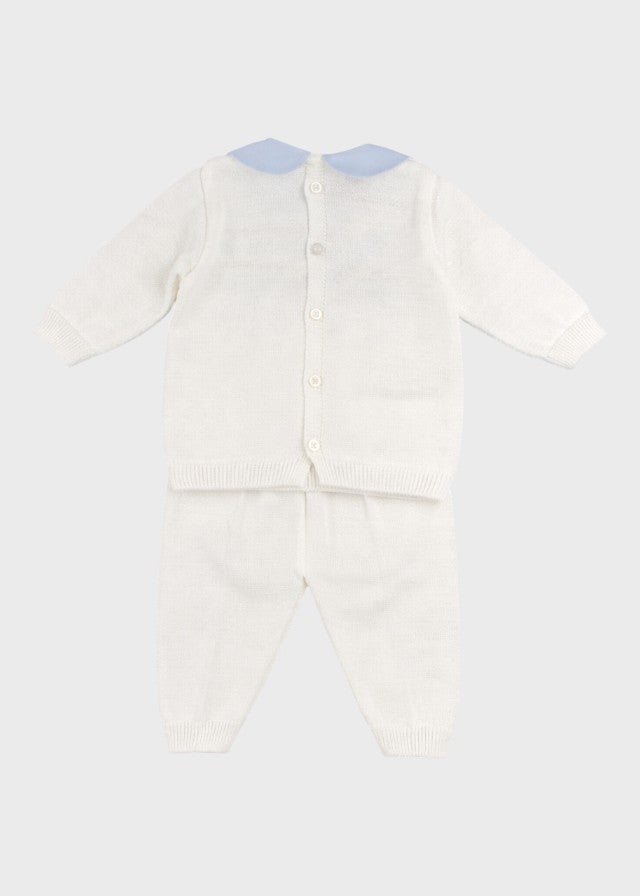 Completo Punto Smock Fiocchetti EK6550/C corredino e abbigliamento neonato | NANU' BABY