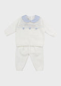 Completo Punto Smock Fiocchetti EK6550/C corredino e abbigliamento neonato | NANU' BABY