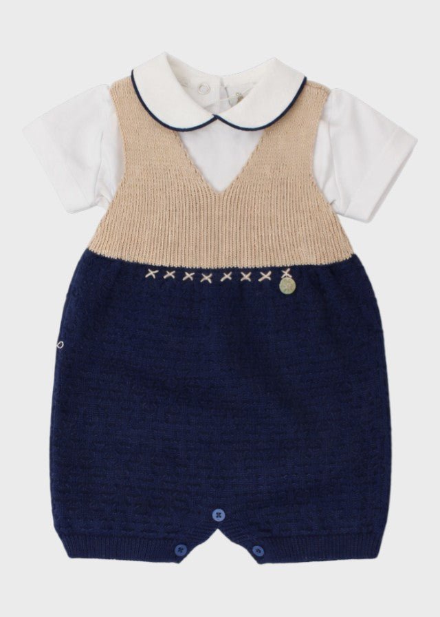 Completo Salopette Body Sabbia EK5830 corredino e abbigliamento neonato | NANU' BABY