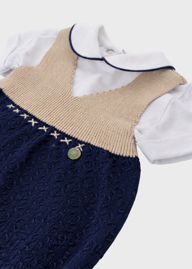 Completo Salopette Body Sabbia EK5830 corredino e abbigliamento neonato | NANU' BABY