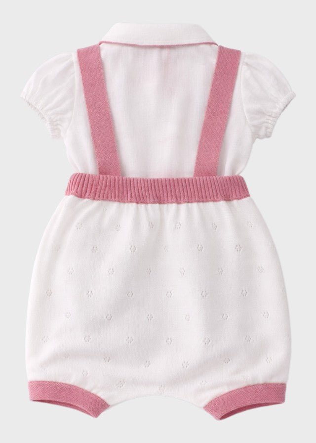 Completo Salopette Camicia Rosa FF218335/4470 corredino e abbigliamento neonato | NANU' BABY