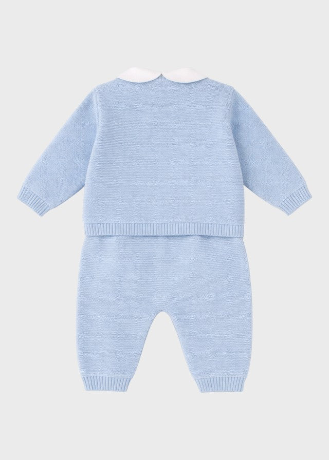 Completo Salopette Fiocchetti Cielo EK6331/C corredino e abbigliamento neonato | NANU' BABY