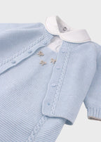 Completo Salopette Fiocchetti Cielo EK6331/C corredino e abbigliamento neonato | NANU' BABY