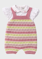 Completo Salopette Maglia Melograno EK1130/M corredino e abbigliamento neonato | NANU' BABY