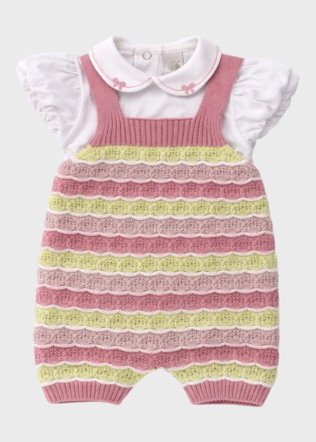 Completo Salopette Maglia Melograno EK1130/M corredino e abbigliamento neonato | NANU' BABY