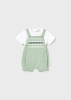 Completo Salopette Maglia Verde 1610/56 corredino e abbigliamento neonato | NANU' BABY