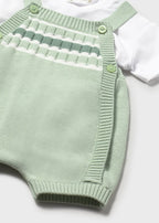 Completo Salopette Maglia Verde 1610/56 corredino e abbigliamento neonato | NANU' BABY