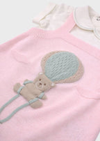 Completo Salopette Mongolfiera Rosa EK5030R corredino e abbigliamento neonato | NANU' BABY