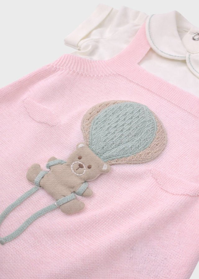 Completo Salopette Mongolfiera Rosa EK5030R corredino e abbigliamento neonato | NANU' BABY
