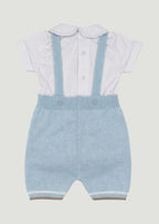 Completo Salopette Teddy Colletto EK6730/C corredino e abbigliamento neonato | NANU' BABY