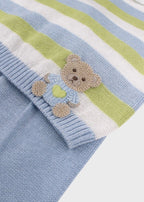 Completo Teddy Ricamato Cielo EK6050/C corredino e abbigliamento neonato | NANU' BABY