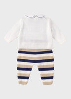Completo Teddy Salopette Blu EK6031 corredino e abbigliamento neonato | NANU' BABY