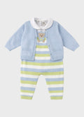 Completo Teddy Salopette Cielo EK6031/C corredino e abbigliamento neonato | NANU' BABY