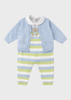 Completo Teddy Salopette Cielo EK6031/C corredino e abbigliamento neonato | NANU' BABY
