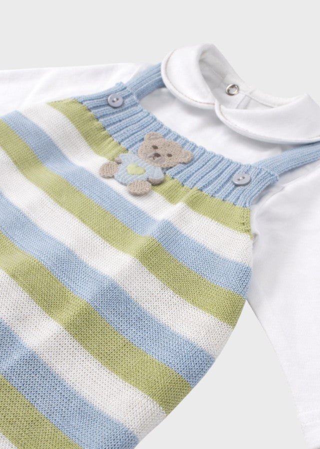 Completo Teddy Salopette Cielo EK6031/C corredino e abbigliamento neonato | NANU' BABY