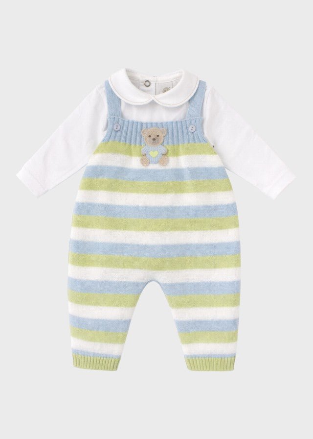 Completo Teddy Salopette Cielo EK6031/C corredino e abbigliamento neonato | NANU' BABY