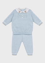 Completo Tramatura Trecce Cielo EK6750/C corredino e abbigliamento neonato | NANU' BABY