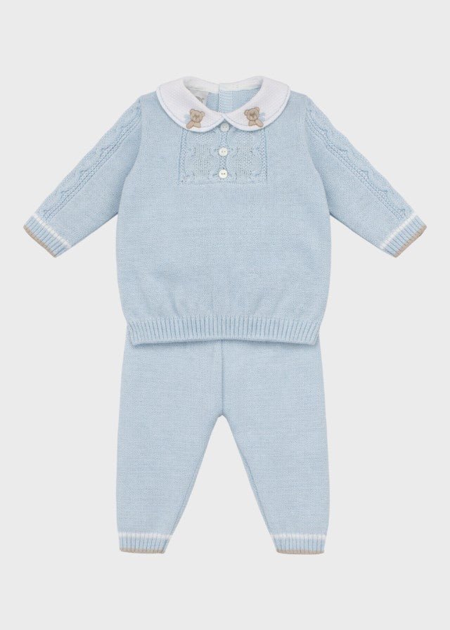 Completo Tramatura Trecce Cielo EK6750/C corredino e abbigliamento neonato | NANU' BABY