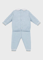 Completo Tramatura Trecce Cielo EK6750/C corredino e abbigliamento neonato | NANU' BABY