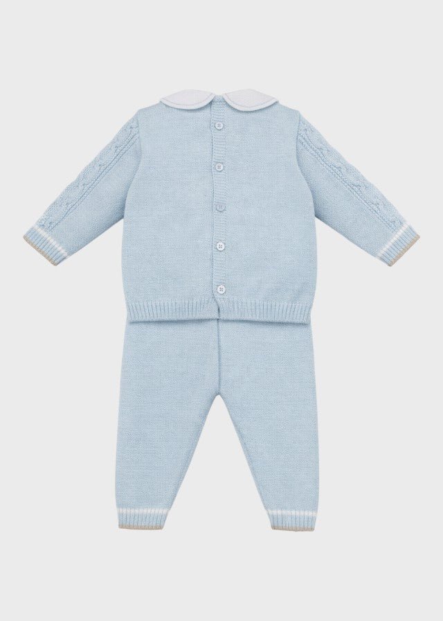 Completo Tramatura Trecce Cielo EK6750/C corredino e abbigliamento neonato | NANU' BABY