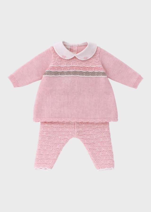 Completo Vestina Maglia Rosa EK1119/R corredino e abbigliamento neonato | NANU' BABY