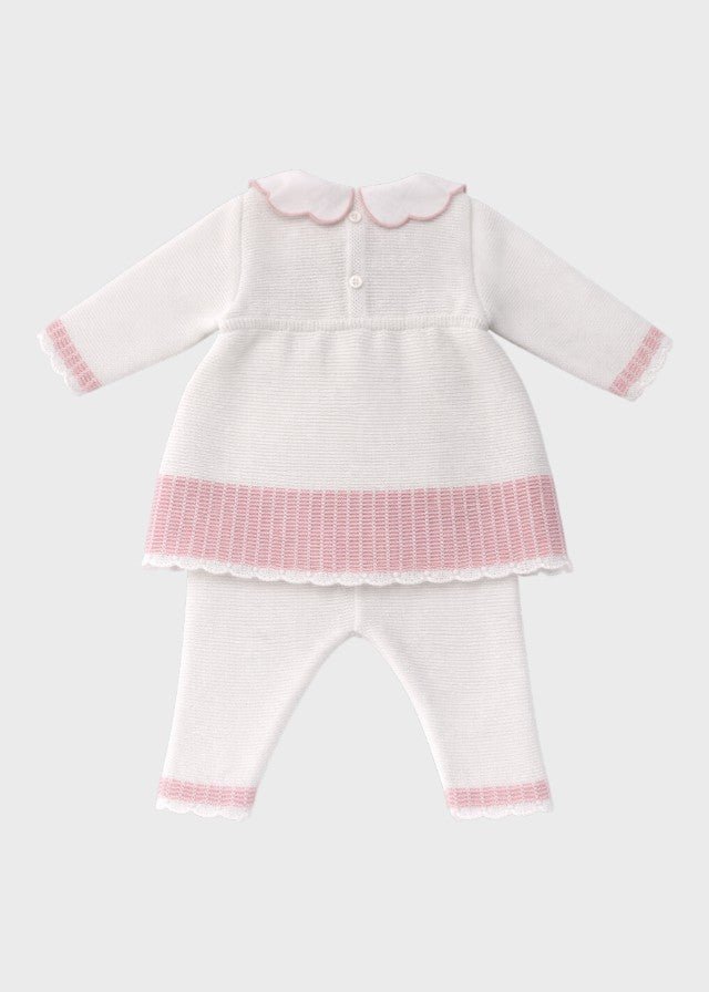 Completo Vestina Margherite Rosa EK2419/R corredino e abbigliamento neonato | NANU' BABY