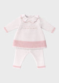 Completo Vestina Margherite Rosa EK2419/R corredino e abbigliamento neonato | NANU' BABY