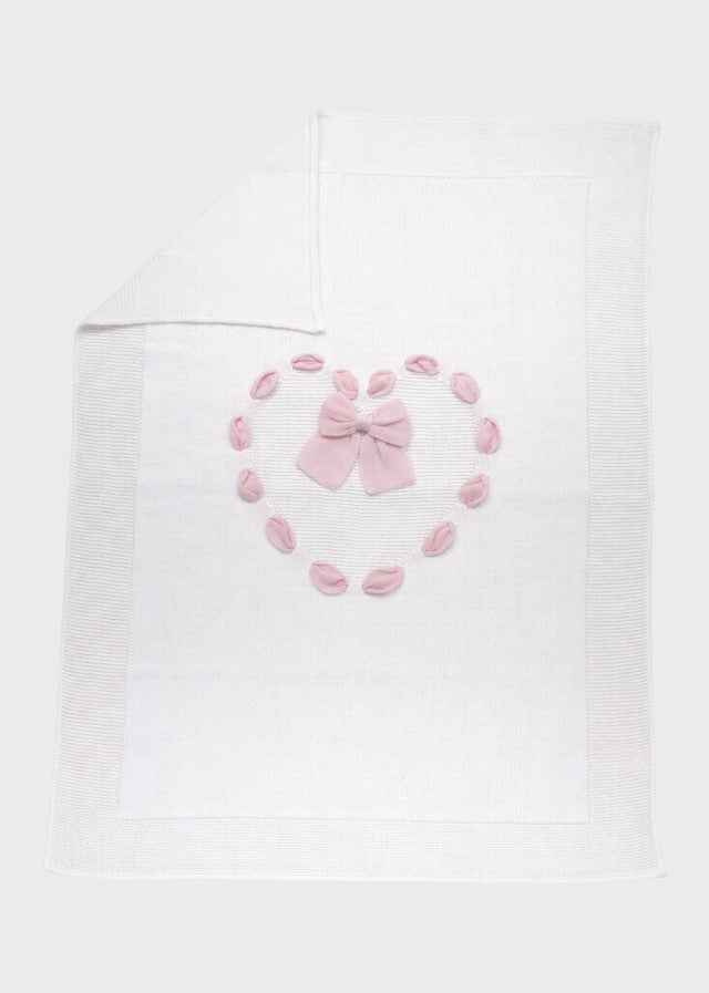 Coperta Cotone Cuore Bianco 193 corredino e abbigliamento neonato | NANU' BABY