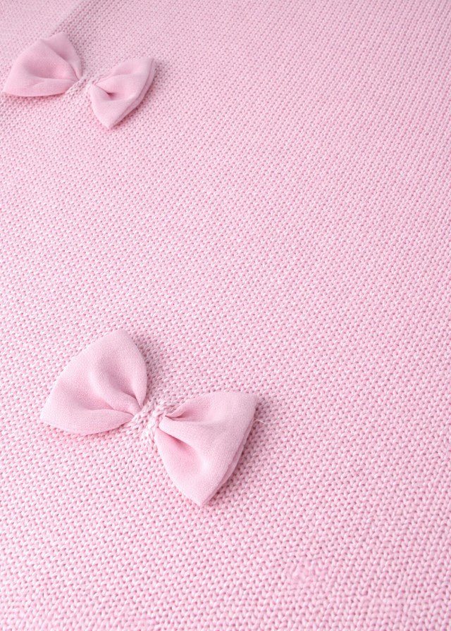 Coperta Cotone Farfalle Organza Rosa 181 corredino e abbigliamento neonato | NANU' BABY