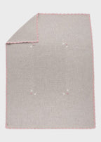 Coperta Cotone Fiori Tortora NAIME/CO - T corredino e abbigliamento neonato | NANU' BABY