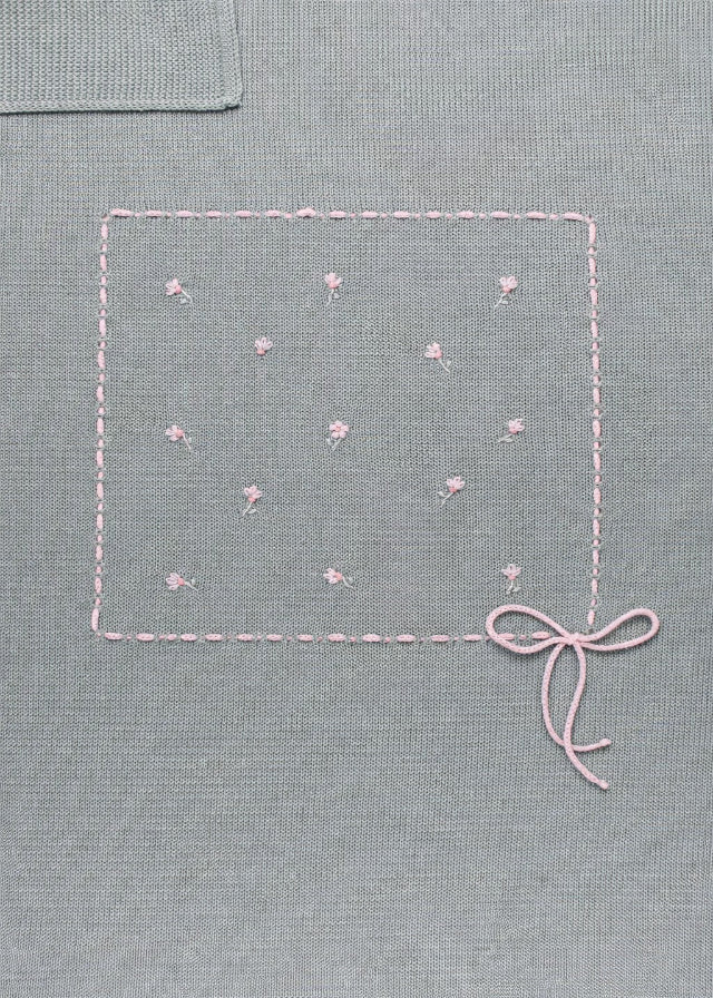 Coperta Cotone Margherite Verde 175/V corredino e abbigliamento neonato | NANU' BABY