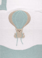 Coperta Cotone Mongolfiera Verde EK5080V corredino e abbigliamento neonato | NANU' BABY