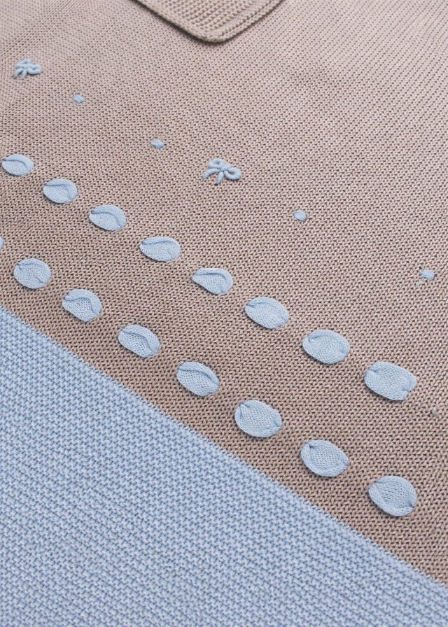 Coperta Cotone Nodini Sabbia 198/S corredino e abbigliamento neonato | NANU' BABY