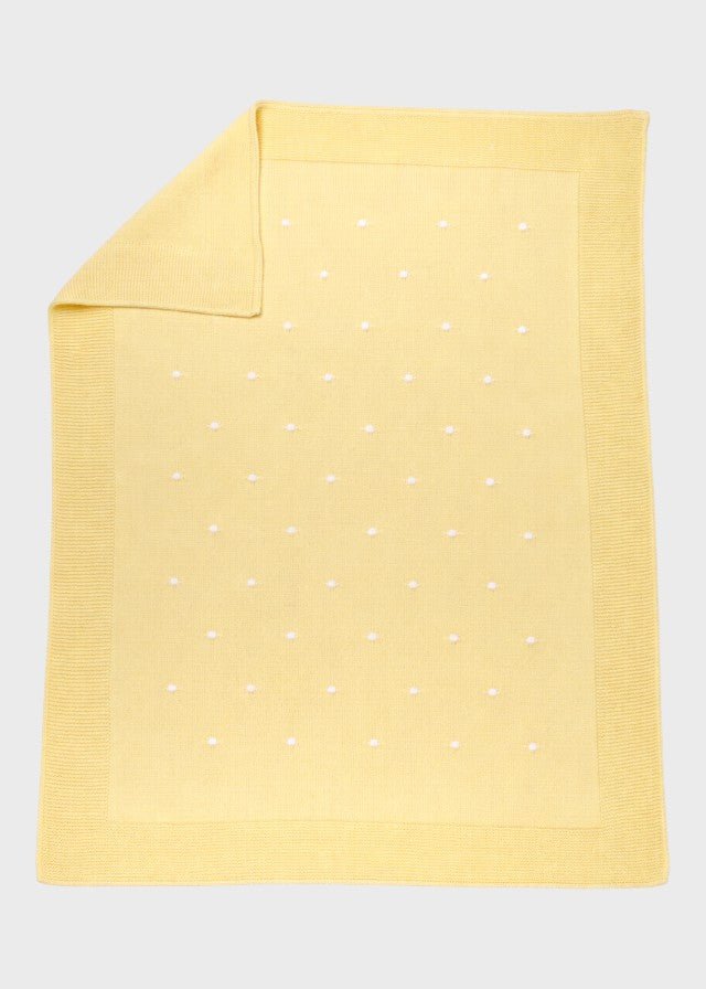 Coperta Cotone Pois Giallo 3430/161 corredino e abbigliamento neonato | NANU' BABY