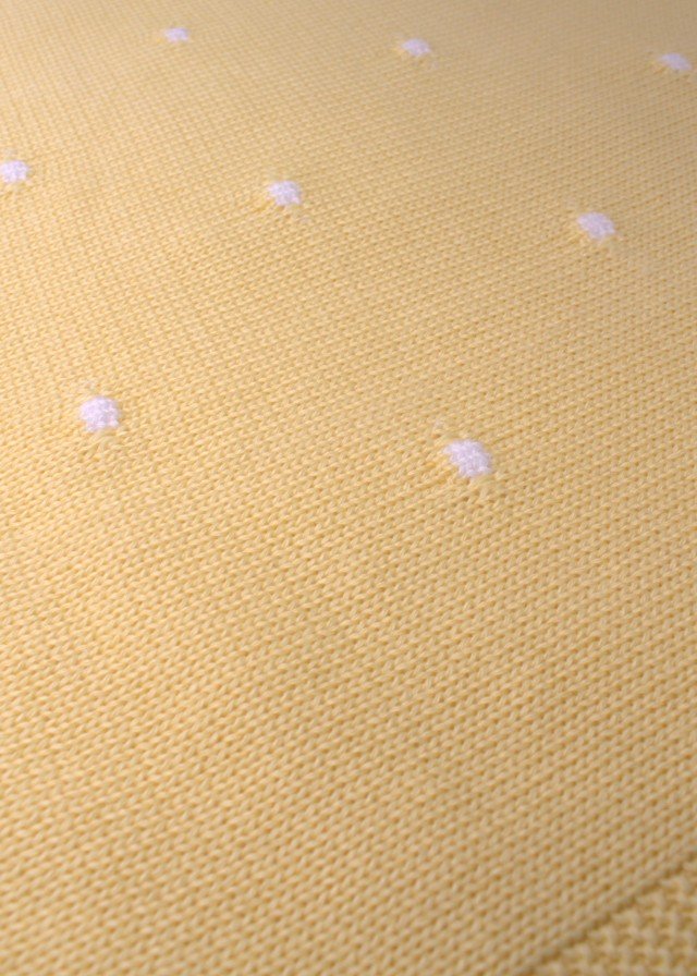 Coperta Cotone Pois Giallo 3430/161 corredino e abbigliamento neonato | NANU' BABY