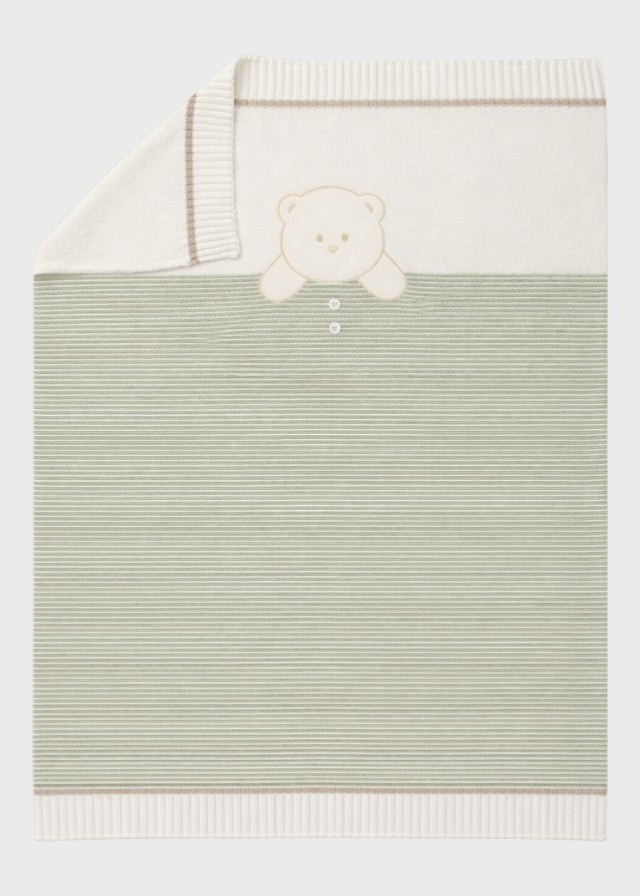 Coperta Cotone Teddy Verde PC05605 corredino e abbigliamento neonato | NANU' BABY
