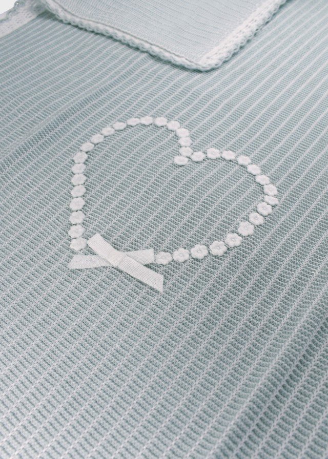 Coperta Cotone Verde Salvia EK2480/V corredino e abbigliamento neonato | NANU' BABY