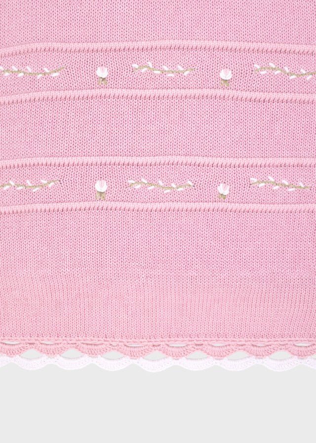 Coperta Fiori Ricamati Rosa SOFIA/CO corredino e abbigliamento neonato | NANU' BABY