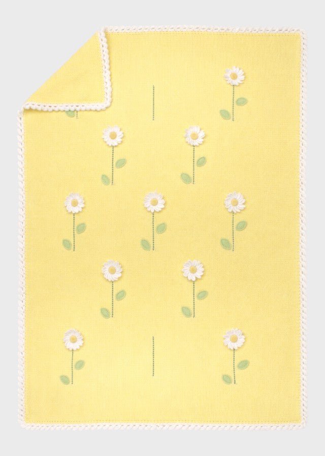Coperta Margherite Applicate Giallo ZULEYA/CO - G corredino e abbigliamento neonato | NANU' BABY