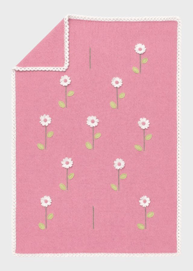 Coperta Margherite Applicate Rosa ZULEYA/CO - R corredino e abbigliamento neonato | NANU' BABY