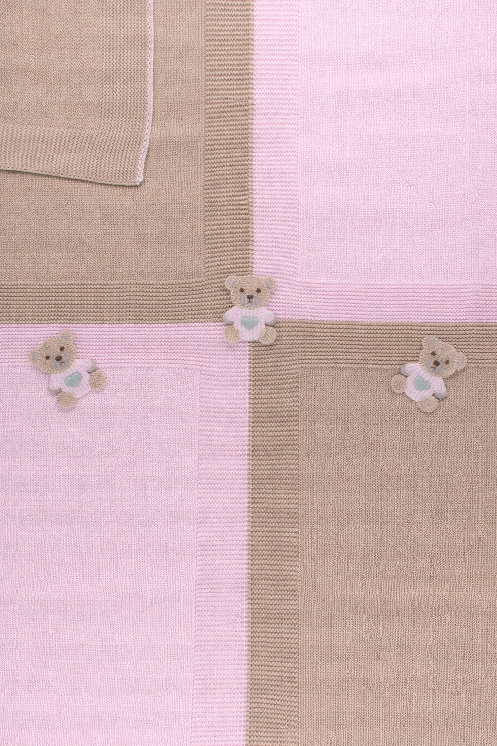 Coperta Teddy Ricamato Rosa EK6080/R corredino e abbigliamento neonato | NANU' BABY