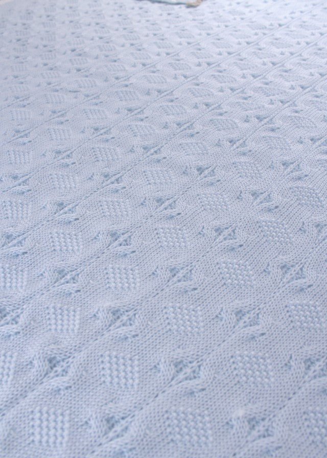 Coperta Tramatura Trecce Cielo EK6780/C corredino e abbigliamento neonato | NANU' BABY