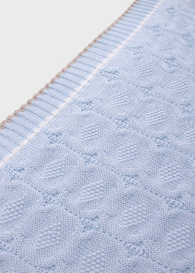 Coperta Tramatura Trecce Cielo EK6780/C corredino e abbigliamento neonato | NANU' BABY