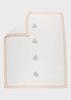 Coperta Volant Fiorellini Avorio PROVENZA/CO corredino e abbigliamento neonato | NANU' BABY