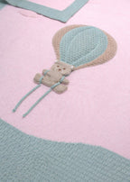 Copertina Cotone Mongolfiera Rosa EK5080R corredino e abbigliamento neonato | NANU' BABY