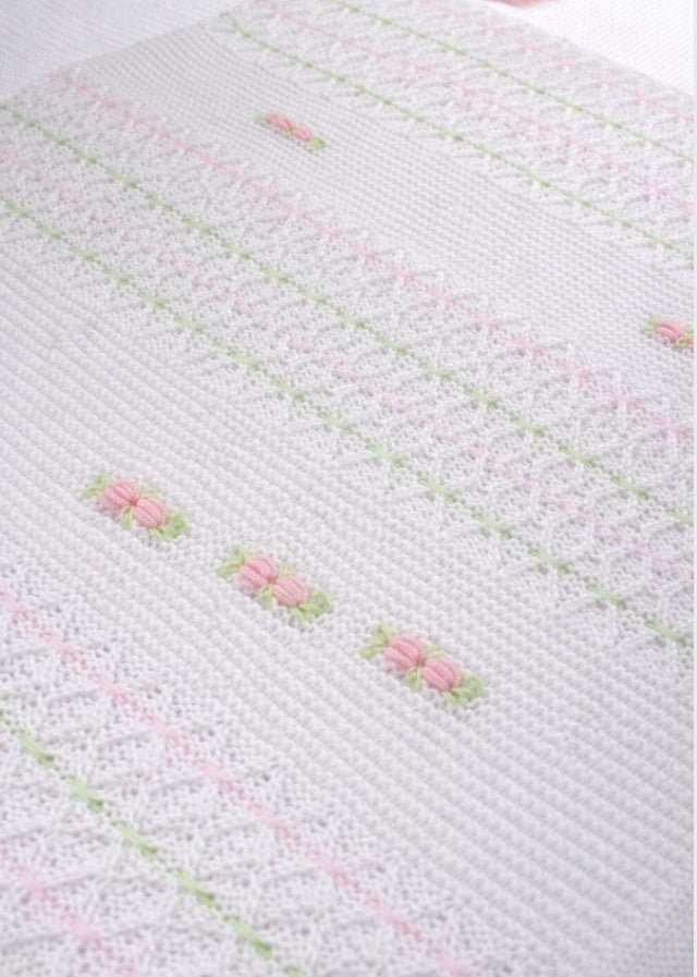 Copertina Cotone Rosa Pesco EK1380 corredino e abbigliamento neonato | NANU' BABY