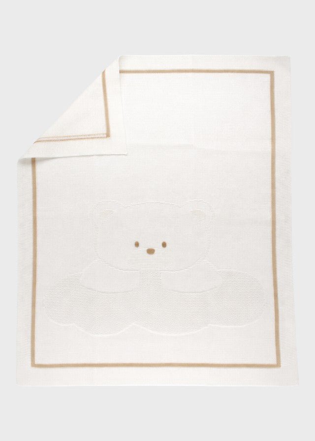 Copertina Cotone Teddy Avorio EK5780/A corredino e abbigliamento neonato | NANU' BABY