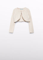 Coprispalle Cotone Bordo Smerlato 5382/32 corredino e abbigliamento neonato | NANU' BABY