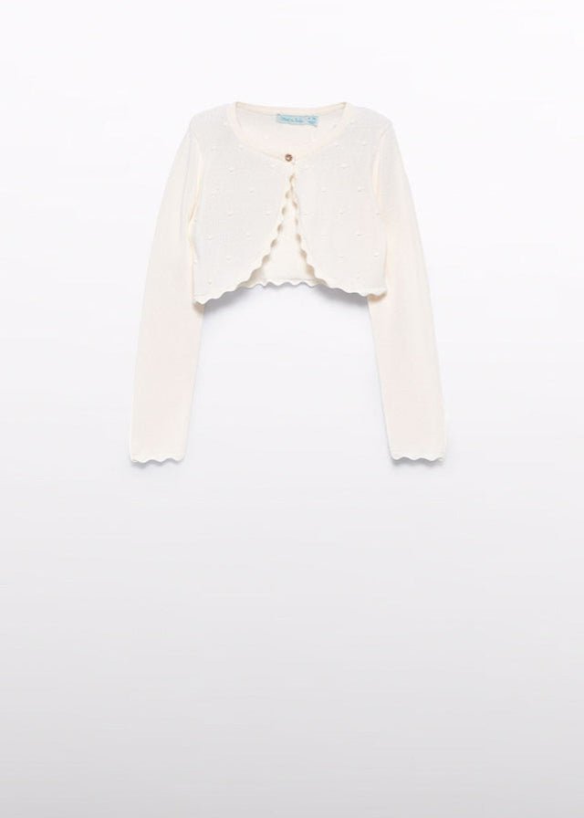 Coprispalle Cotone Bordo Smerlato 5382/35 corredino e abbigliamento neonato | NANU' BABY