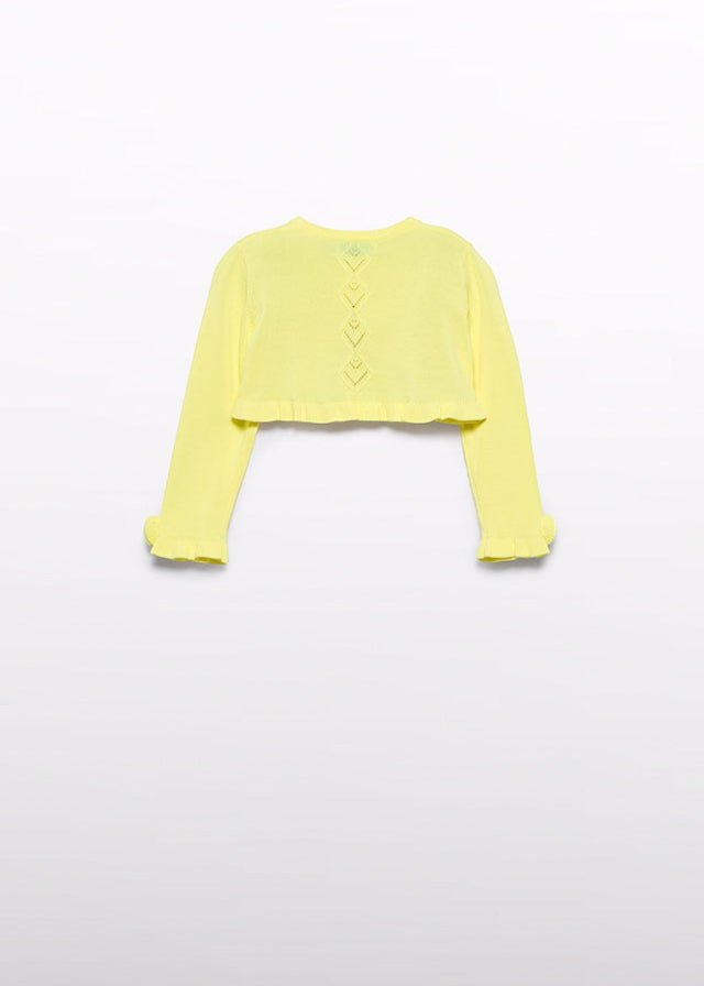 Coprispalle Fiore Smerlato Giallo 5381/13 corredino e abbigliamento neonato | NANU' BABY